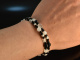 Black and White! Fancy Armband Onyx Bergkristall Jade Sterlingsilber 925