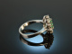 Vienna around 1985! Classic Emerald Brilliant Ring White Gold 585