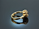 Wien um 1985! Klassischer Saphir Brillant Ring Gold 585