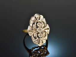 Wien um 1950! Gro&szlig;er eleganter Brillant Ring zus....