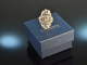 Wien um 1950! Gro&szlig;er eleganter Brillant Ring zus. ca. 1 Carat aus Gold 585 und Platin