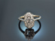 Um 1985! Eleganter Brillant Ring 0,5 ct Wei&szlig; Gold 585