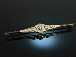 Bremen um 1930! Elegante Stab Brosche mit Diamanten...