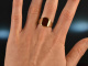 Around 1970! Classic coat of arms signet ring with carnelian gold 585