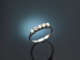 Around 1990! Fine Brilliant Rivi&egrave;re Ring 0.5 ct White Gold 585