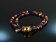 Ancient Chic! Fancy Armband Sodalith Lapislazuli Koralle Silber 925 vergoldet