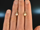 Circa 1935! Classic cultured pearls diamond earrings gold 585