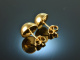 Around 1980! Hemisphere earrings gold 750