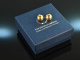 Around 1980! Hemisphere earrings gold 750