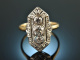 Um 1920! Sch&ouml;ner Art Deco Diamant Ring 0,5 ct Platin Gold 585