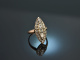 Um 1800! Historischer Marquise Ring mit Diamantrosen Gold 333