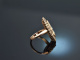 Um 1800! Historischer Marquise Ring mit Diamantrosen Gold 333