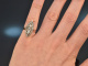 Um 1800! Historischer Marquise Ring mit Diamantrosen Gold 333