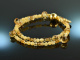 Golden Glamour! Fancy Armband 2-reihig Bernstein Citrin Lemon Citrin Silber 925 vergoldet