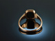 Um 1900! Feiner Damen Wappen Siegel Ring Rot Gold 585