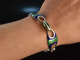 Around 1975! Fancy Vintage Enamel Bracelet Silver 925