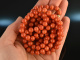 Around 1970! Especially beautiful long Mediterranean coral necklace gold 750