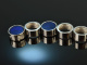 Around 1970! Chic vintage design bracelet with lapis lazuli silver