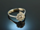 Um 1990! Feinster Brillant Ring 0,85 ct Wei&szlig; Gold 750