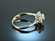 Um 1990! Feinster Brillant Ring 0,85 ct Wei&szlig; Gold 750