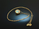 Fine Shine! Wundervolles Opal Brillant Collier Gold 750