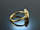 Glitzernde Bl&uuml;te! Sch&ouml;ner Ring mit Diamanten 0,35 ct Gold 750