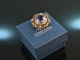 Um 1880! Belle Epoque Brosche mit Amethyst und Saatperlen Rot Gold 333