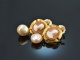 Um 1880! Kameen Ohrringe mit Zuchtperlen und Diamanten Gold 750