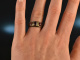 Um 1820! Historischer Ring mit Almandinen und schwarzem Zieremail Gold 750