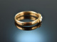 Um 1857! Feiner Ring mit drei Orientperlen Gold 750