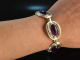 Around 1970! Cool Vintage Statement Bracelet with Amethysts Silver 800