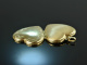 Around 1980! Pretty heart locket pendant gold 333
