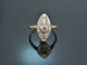 Um 1910! Feiner Belle Epoque Diamant Ring 0,75 ct Gold 585 Platin