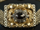 Around 1950! Beautiful Trachten Dirndl Kropf chain 8 rows silver 835