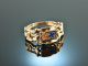 Um 1820! Historischer Freundschafts Ring mit Emaildekor Gold 585