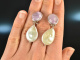 Big Pearls! Gro&szlig;e Ohrringe mit Amethyst und Zuchtperlen Silber 925