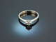 Österreich um 1980! Klassischer Solitär Verlobungs Brillant Ring 0,24 ct Weiß Gold 585