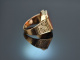 Um 1930! Großer Herren Wappen Siegel Ring mit Karneol Gold 333