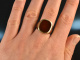 Um 1960! Klassischer Herren Wappen Siegel Ring mit Karneol Gold 333