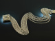 Around 1950! Pretty Trachten Dirndl crop necklace 7 rows silver 835