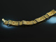 Around 1950! Pretty filigree cameos bracelet silver 800 gold plated