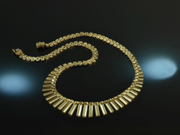 Around 1955! Chic Cleopatra statement necklace gold 585