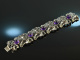 Um 1965! Schickes Vintage Statement Armband mit Amethysten Silber 835