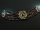 Around 1960! Especially beautiful traditional garnet bracelet 7 rows silver 835