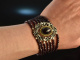 Um 1960! Besonders schönes Trachten Granat Armband 7reihig Silber 835