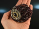Around 1960! Especially beautiful traditional costume garnet goiter necklace 7 rows silver 835