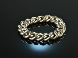 Around 1970! Chic Vintage Statement Tank Bracelet Silver 835