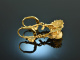 Around 1980! Classic traditional costume earrings with Grandln gold 585