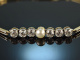 Um 1910! Feines Belle Epoque Armband Diamanten Naturperle Gold 585 Platin