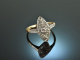 Um 1915! Art Deco Ring mit Diamanten Gold 585 Platin